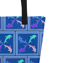 Load image into Gallery viewer, Dolphins Large Tote Bag