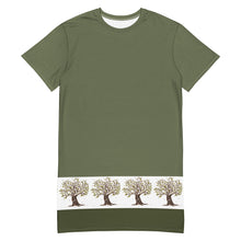 Load image into Gallery viewer, Olive Trees T-shirt dress