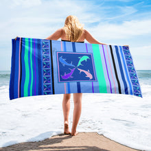 Load image into Gallery viewer, Dolphins Beach Towel