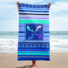 Load image into Gallery viewer, Dolphins Beach Towel