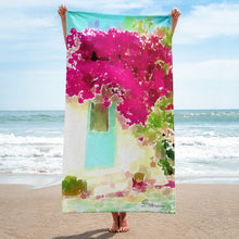 Load image into Gallery viewer, Bougainvillea door Beach Towel