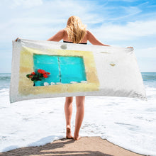 Load image into Gallery viewer, Cycladic Window Beach Towel