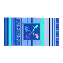 Load image into Gallery viewer, Dolphins Beach Towel
