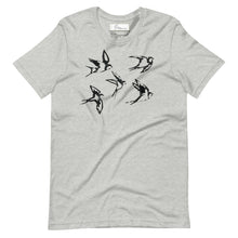 Load image into Gallery viewer, Minoan Swallows Unisex cotton t-shirt