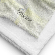 Load image into Gallery viewer, Beach towel inspired by the Violet Ice Plant, featuring vibrant pink floral patterns and soft fabric details