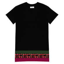 Load image into Gallery viewer, Pomegranate black T-shirt dress