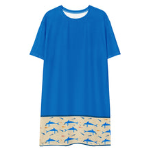 Load image into Gallery viewer, Minoan dolphins T-shirt dress