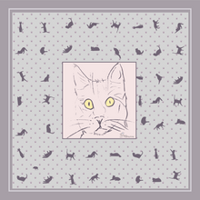 Load image into Gallery viewer, Greek Cats Silk Square