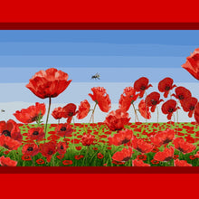 Load image into Gallery viewer, Poppies Silk Scarf