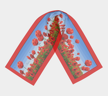 Load image into Gallery viewer, Poppies Silk Scarf