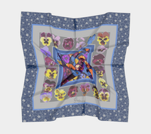 Load image into Gallery viewer, Pansies Silk Square