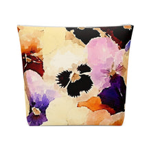 Load image into Gallery viewer, Pansies Cotton Pouch Bag
