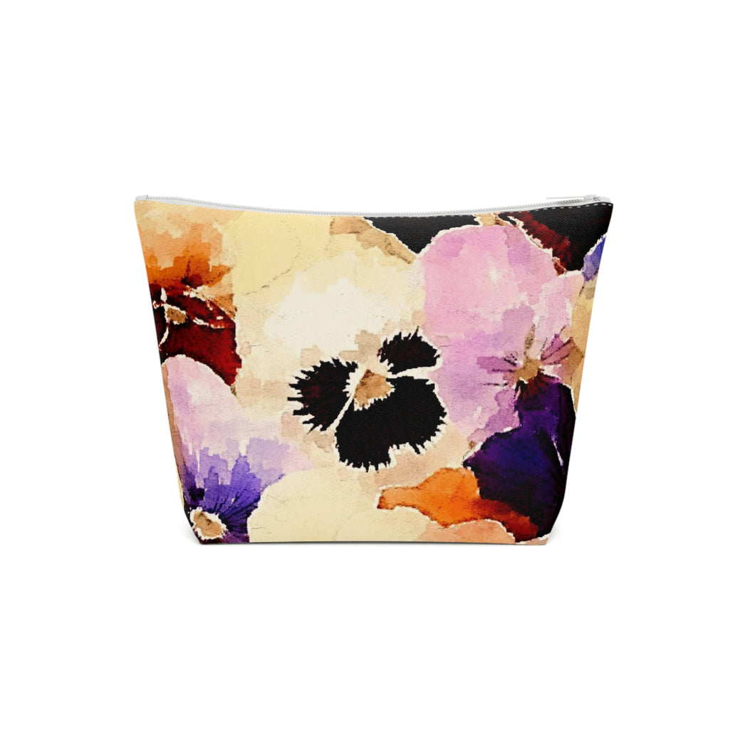 Pansies Cotton Pouch Bag