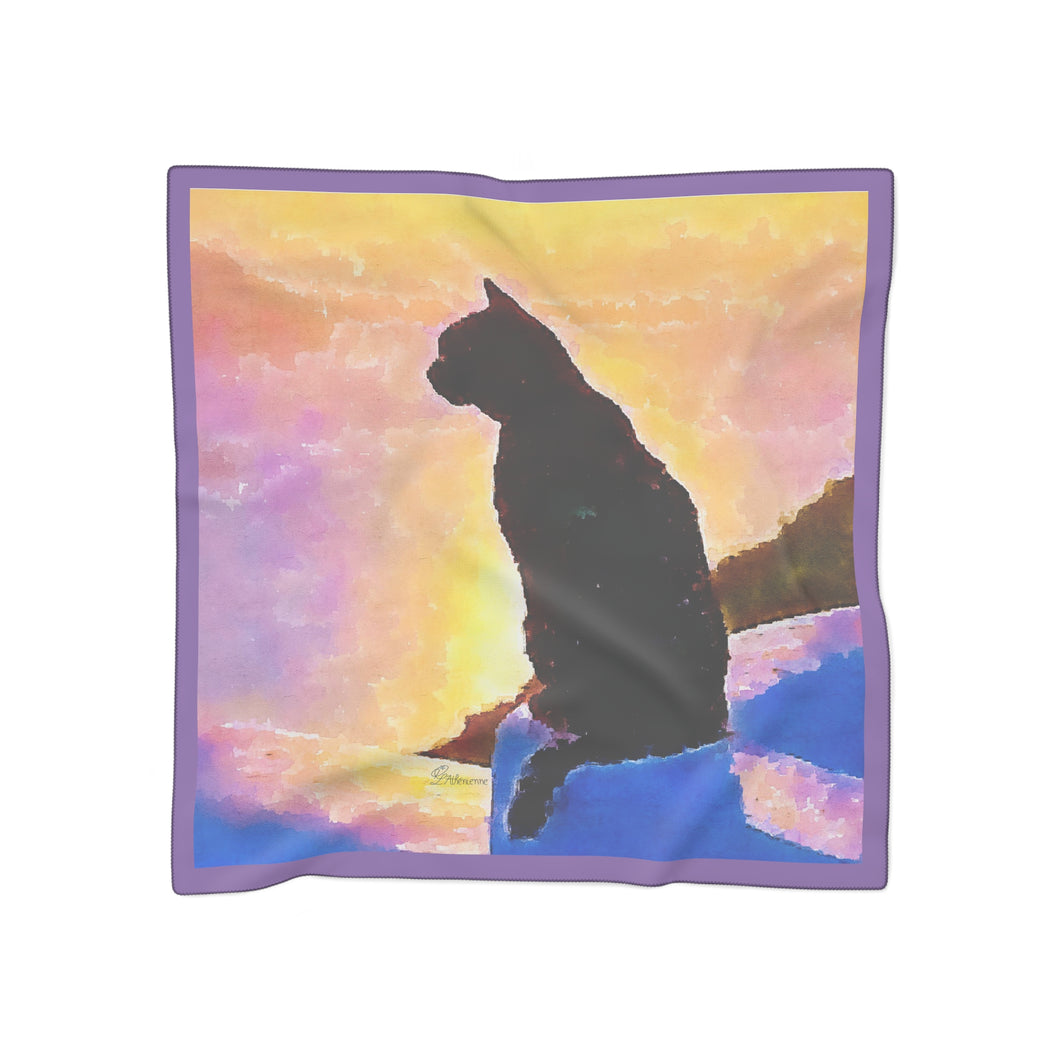 Sunset Cat Poly Scarf