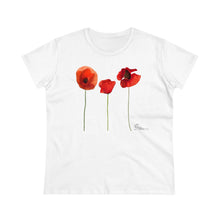 Load image into Gallery viewer, Wild Poppies Women&#39;s Cotton Tee
