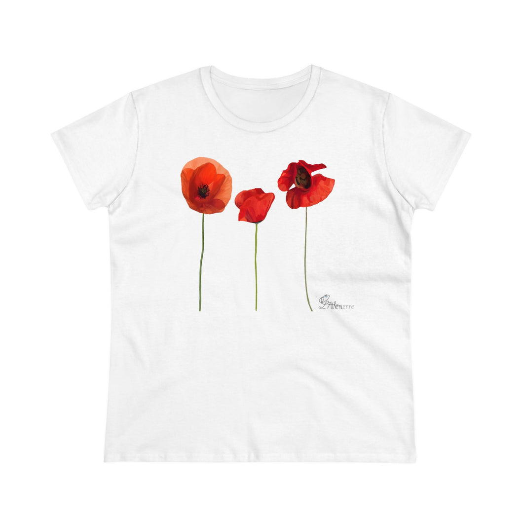 Wild Poppies Women's Cotton Tee