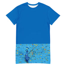 Load image into Gallery viewer, Peacock T-shirt dress
