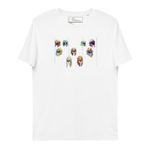 Load image into Gallery viewer, Helmets wall of Olympia Unisex organic cotton t-shirt
