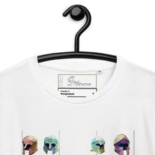 Load image into Gallery viewer, Helmets wall of Olympia Unisex organic cotton t-shirt
