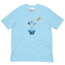 Load image into Gallery viewer, Minoan Blue  Lilies Unisex cotton t-shirt
