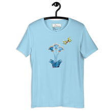 Load image into Gallery viewer, Minoan Blue  Lilies Unisex cotton t-shirt
