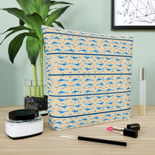 Load image into Gallery viewer, Minoan Dolphins Cotton Pouch Bag
