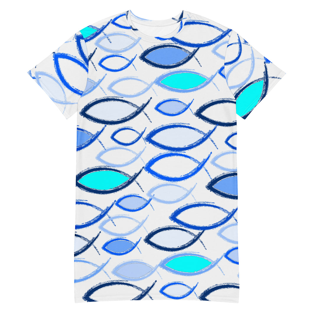 Fishies T-shirt dress