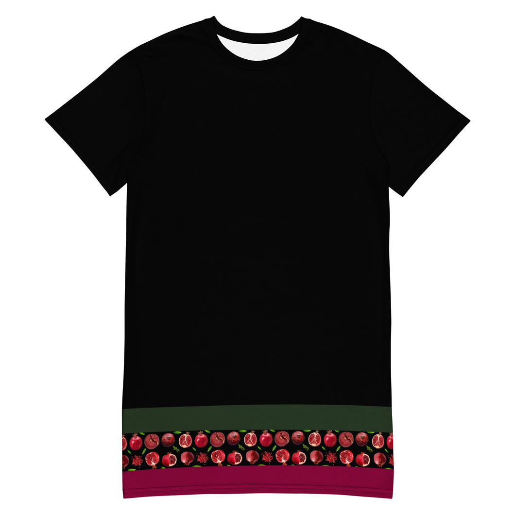 Pomegranate black T-shirt dress