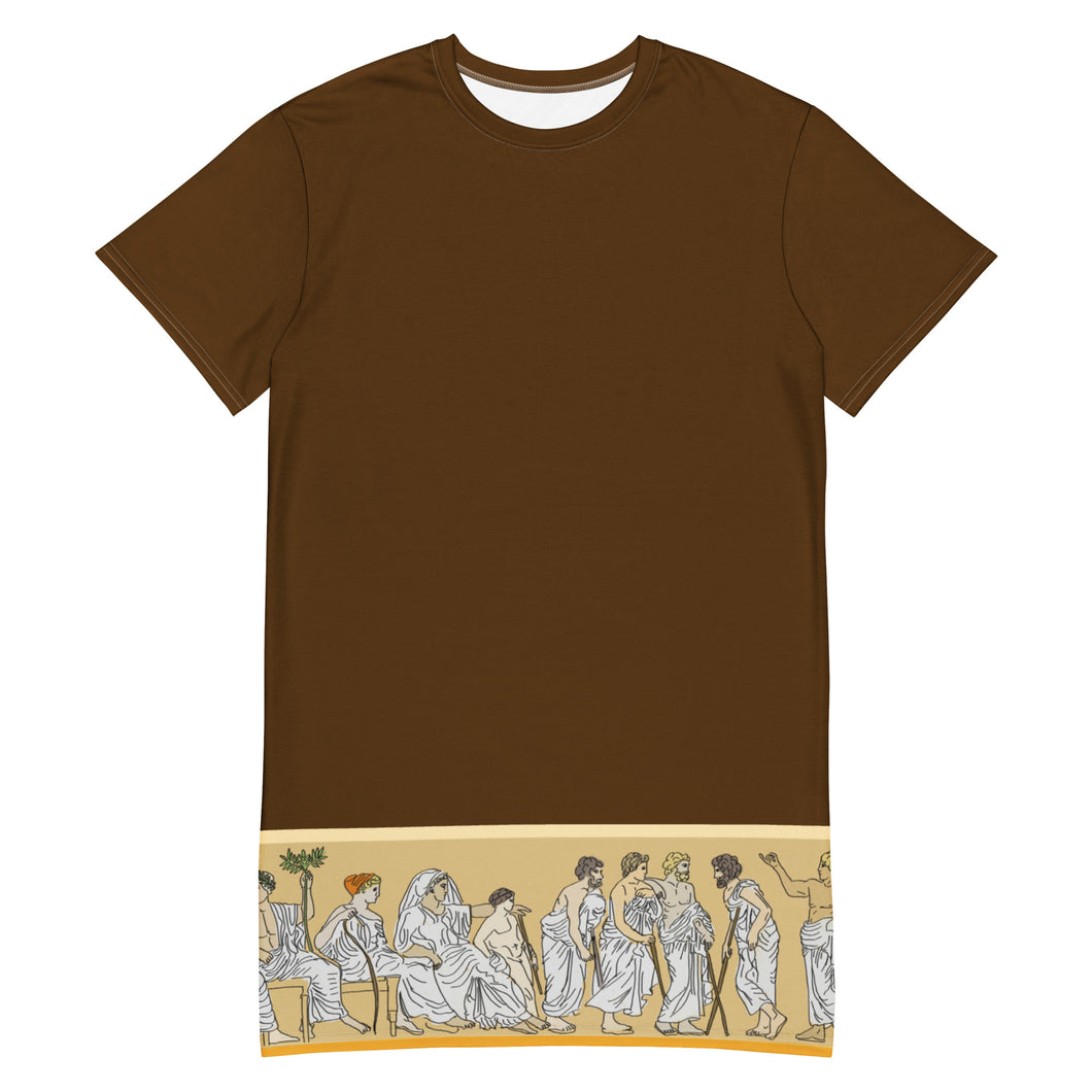 Acropolis frieze T-shirt dress