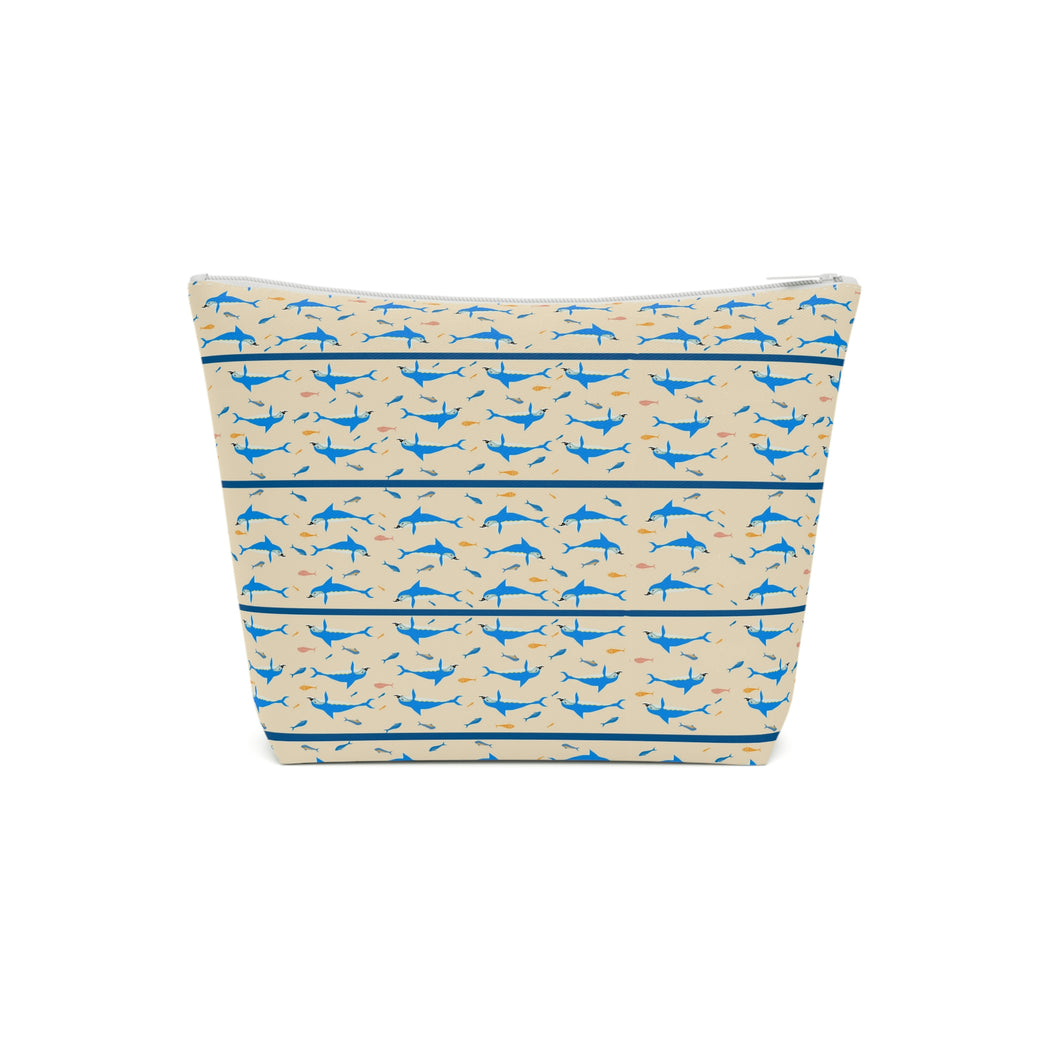 Minoan Dolphins Cotton Pouch Bag