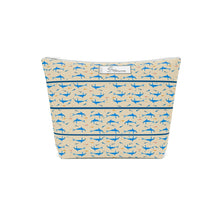 Load image into Gallery viewer, Minoan Dolphins Cotton Pouch Bag
