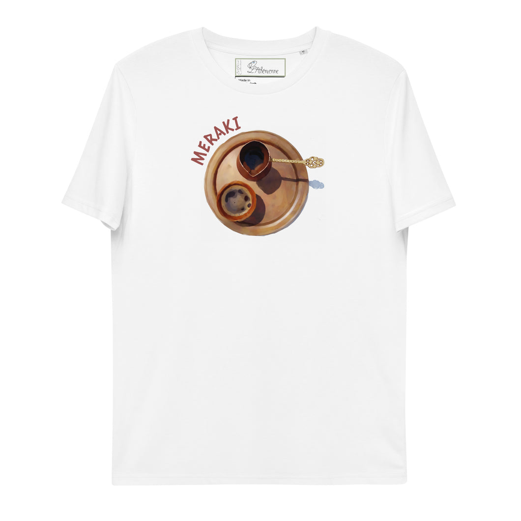 Greek coffee Unisex organic cotton t-shirt